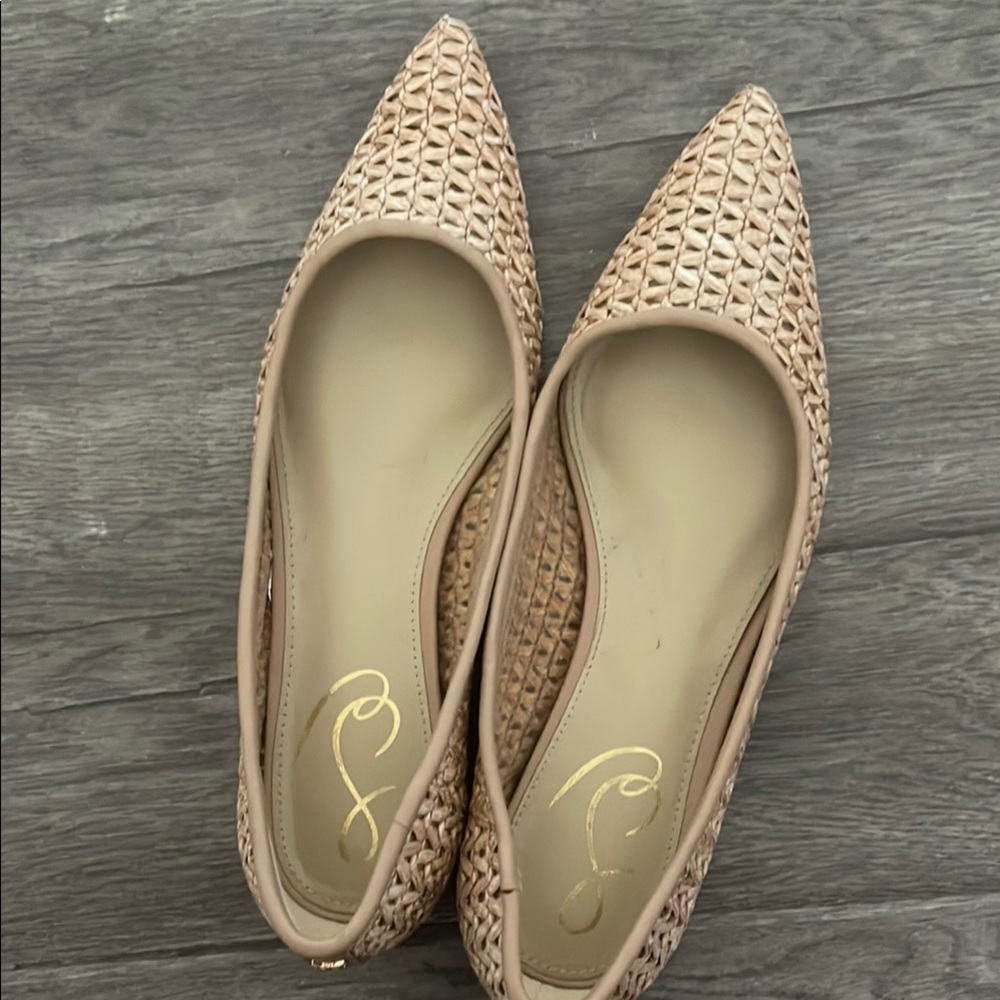 Sam Edelman Cream Perforated Flats